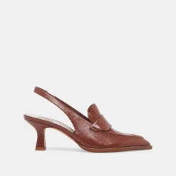 ADELE HEELS BROWN CRINKLE PATENT LEATHER^Dolce Vita Sale
