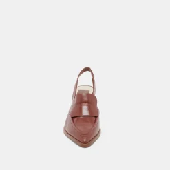 ADELE HEELS BROWN CRINKLE PATENT LEATHER^Dolce Vita Sale