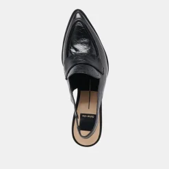 ADELE HEELS MIDNIGHT CRINKLE PATENT LEATHER^Dolce Vita New