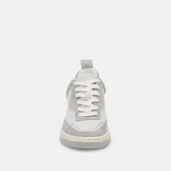 ADELLA SNEAKERS WHITE GREY LEATHER^Dolce Vita Online