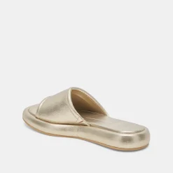 AISHA SANDALS GOLD METALLIC LEATHER^Dolce Vita Fashion