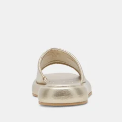 AISHA SANDALS GOLD METALLIC LEATHER^Dolce Vita Fashion