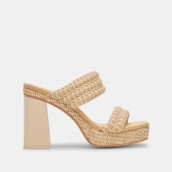 ALFRED HEELS LT NATURAL RAFFIA^Dolce Vita Best