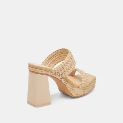 ALFRED HEELS LT NATURAL RAFFIA^Dolce Vita Best