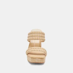 ALFRED HEELS LT NATURAL RAFFIA^Dolce Vita Best