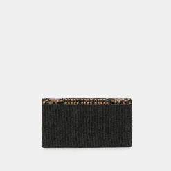 AMALFI CLUTCH BLACK GOLD BEADED^Dolce Vita New