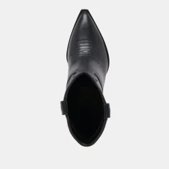 ANGEL BOOTIES BLACK LEATHER^Dolce Vita Best
