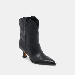 ANGEL BOOTIES BLACK LEATHER^Dolce Vita Best