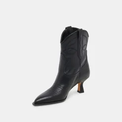 ANGEL BOOTIES BLACK LEATHER^Dolce Vita Best