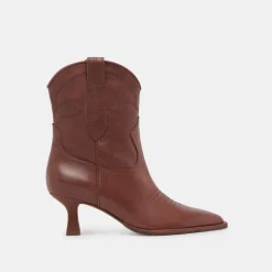 ANGEL BOOTIES CHOCOLATE LEATHER^Dolce Vita Hot