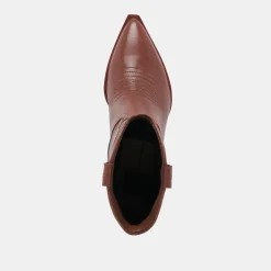 ANGEL BOOTIES CHOCOLATE LEATHER^Dolce Vita Hot