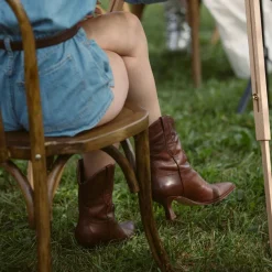 ANGEL BOOTIES CHOCOLATE LEATHER^Dolce Vita Hot