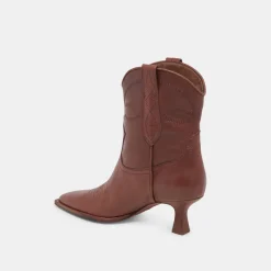 ANGEL BOOTIES CHOCOLATE LEATHER^Dolce Vita Hot