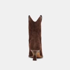 ANGEL BOOTIES DK BROWN SUEDE^Dolce Vita Online