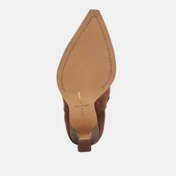 ANGEL BOOTIES DK BROWN SUEDE^Dolce Vita Online