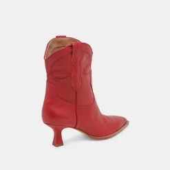 ANGEL BOOTIES RED LEATHER^Dolce Vita Discount