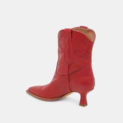 ANGEL BOOTIES RED LEATHER^Dolce Vita Discount