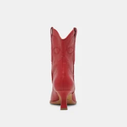 ANGEL BOOTIES RED LEATHER^Dolce Vita Discount