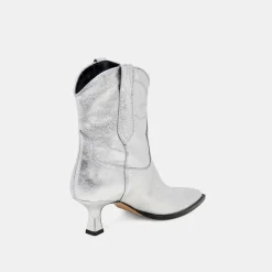 ANGEL BOOTIES SILVER METALLIC LEATHER^Dolce Vita Hot