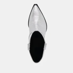 ANGEL BOOTIES SILVER METALLIC LEATHER^Dolce Vita Hot