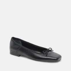 ANISA BALLET FLATS BLACK LEATHER^Dolce Vita New