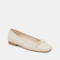 ANISA BALLET FLATS CREME CRINKLE PATENT^Dolce Vita New