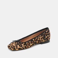 ANISA BALLET FLATS DK LEOPARD CALF HAIR^Dolce Vita Fashion