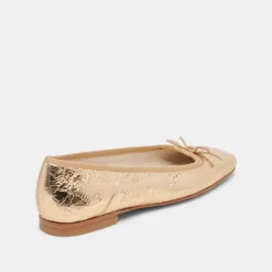 ANISA BALLET FLATS GOLD DISTRESSED LEATHER^Dolce Vita Clearance