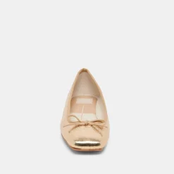 ANISA BALLET FLATS GOLD DISTRESSED LEATHER^Dolce Vita Clearance