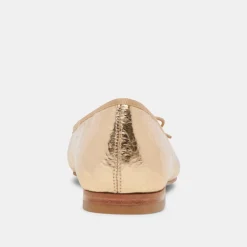 ANISA BALLET FLATS GOLD DISTRESSED LEATHER^Dolce Vita Clearance