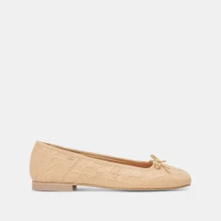 ANISA BALLET FLATS LT NATURAL WOVEN RAFFIA^Dolce Vita New