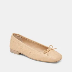 ANISA BALLET FLATS LT NATURAL WOVEN RAFFIA^Dolce Vita New