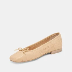 ANISA BALLET FLATS LT NATURAL WOVEN RAFFIA^Dolce Vita New