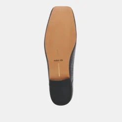 ANISA BALLET FLATS NOIR EMBOSSED LEATHER^Dolce Vita Fashion