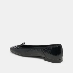ANISA BALLET FLATS NOIR EMBOSSED LEATHER^Dolce Vita Fashion