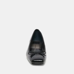 ANISA BALLET FLATS NOIR EMBOSSED LEATHER^Dolce Vita Fashion