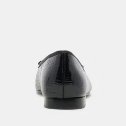 ANISA BALLET FLATS NOIR EMBOSSED LEATHER^Dolce Vita Fashion