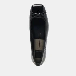 ANISA BALLET FLATS NOIR EMBOSSED LEATHER^Dolce Vita Fashion