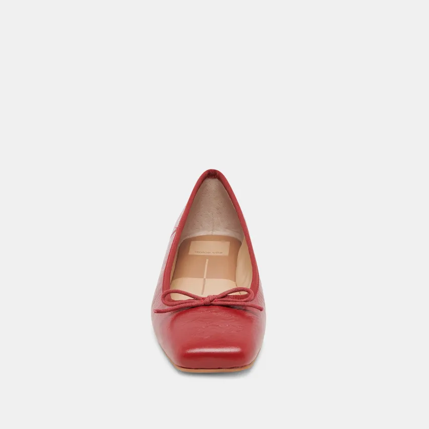 ANISA BALLET FLATS RED CRINKLE PATENT^Dolce Vita Sale