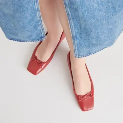 ANISA BALLET FLATS RED CRINKLE PATENT^Dolce Vita Sale