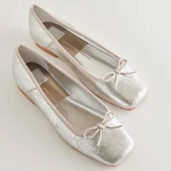 ANISA BALLET FLATS SILVER DISTRESSED LEATHER^Dolce Vita Sale