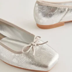 ANISA BALLET FLATS SILVER DISTRESSED LEATHER^Dolce Vita Sale