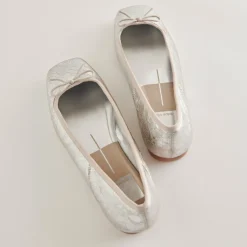 ANISA BALLET FLATS SILVER DISTRESSED LEATHER^Dolce Vita Sale