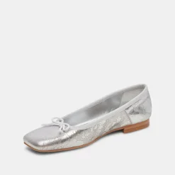 ANISA BALLET FLATS SILVER DISTRESSED LEATHER^Dolce Vita Sale