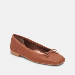ANISA WIDE BALLET FLATS COPPER METALLIC SUEDE^Dolce Vita Best