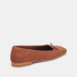 ANISA WIDE BALLET FLATS COPPER METALLIC SUEDE^Dolce Vita Best