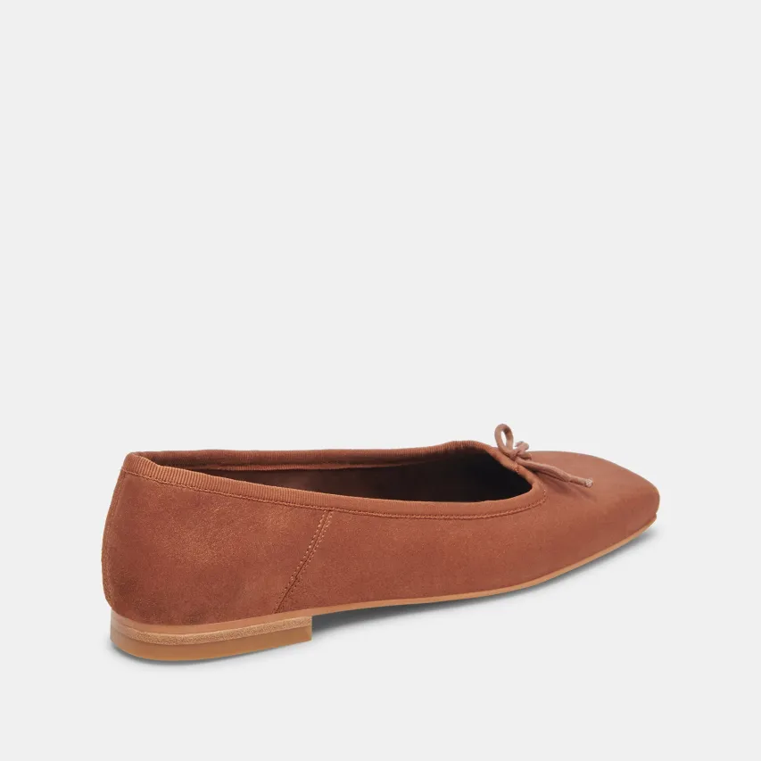 ANISA WIDE BALLET FLATS COPPER METALLIC SUEDE^Dolce Vita Best