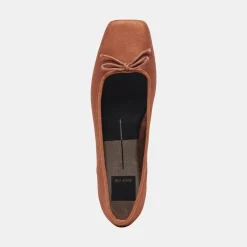 ANISA WIDE BALLET FLATS COPPER METALLIC SUEDE^Dolce Vita Best