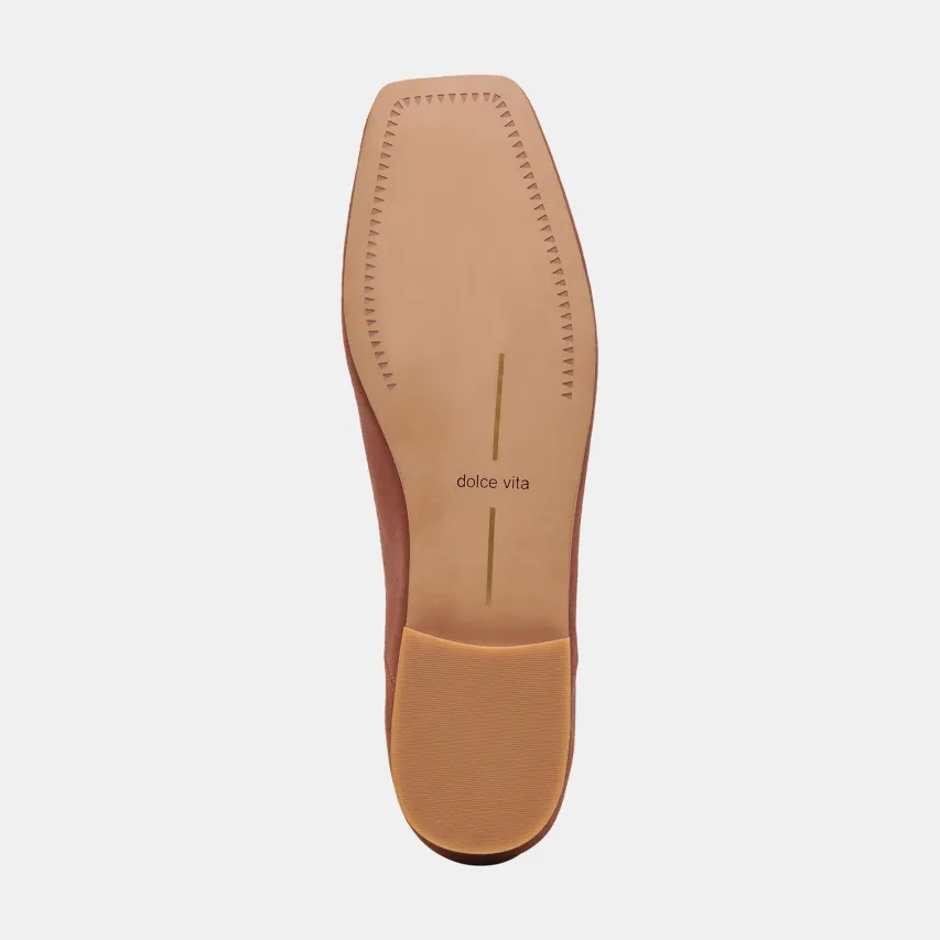 ANISA WIDE BALLET FLATS COPPER METALLIC SUEDE^Dolce Vita Best