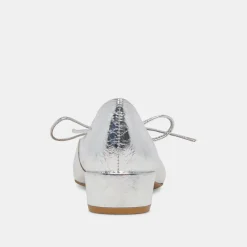 ARDIEN HEELS SILVER CRINKLE PATENT^Dolce Vita New